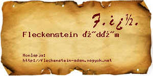 Fleckenstein Ádám névjegykártya