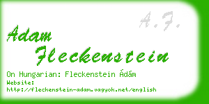 adam fleckenstein business card